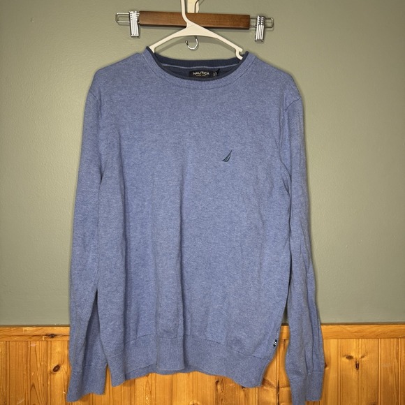 Nautica Other - Nautica Men's Sweater Pullover Long‎ Sleeve Light Blue Medium